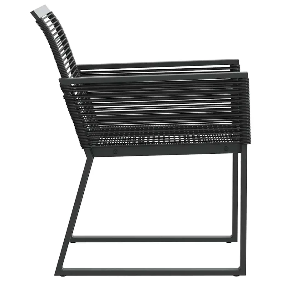 Chaises de jardin lot de 2 Noir Résine tressée - 6
