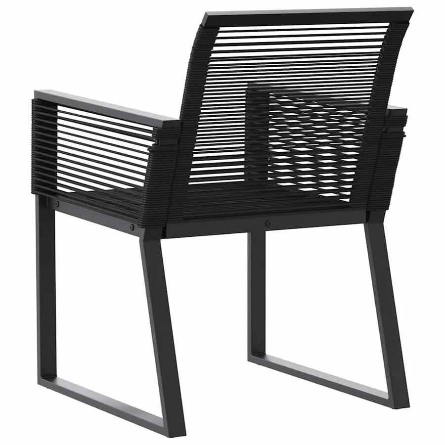 Chaises de jardin lot de 2 Noir Résine tressée - 7