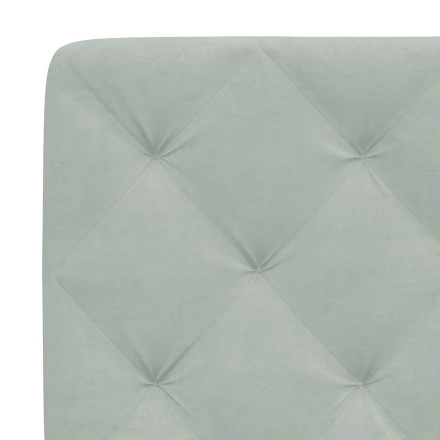 Coussin de tête de lit gris clair 200 cm velours - 8