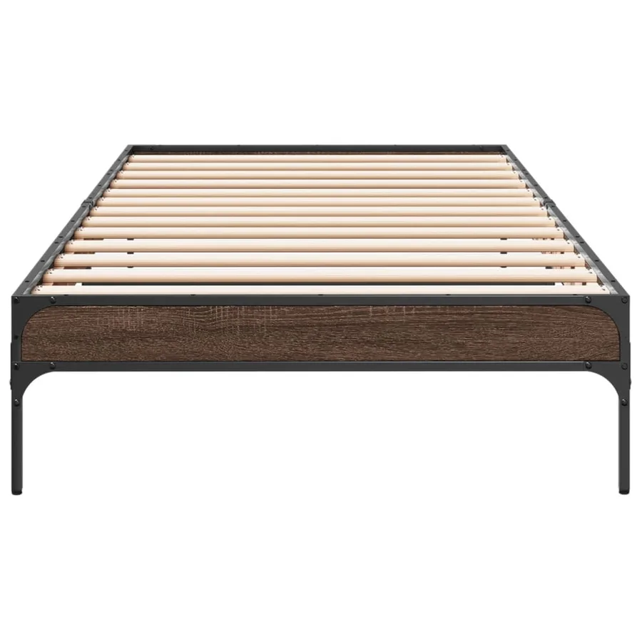 Cadre de lit sans matelas chêne marron 90x200 cm - 4
