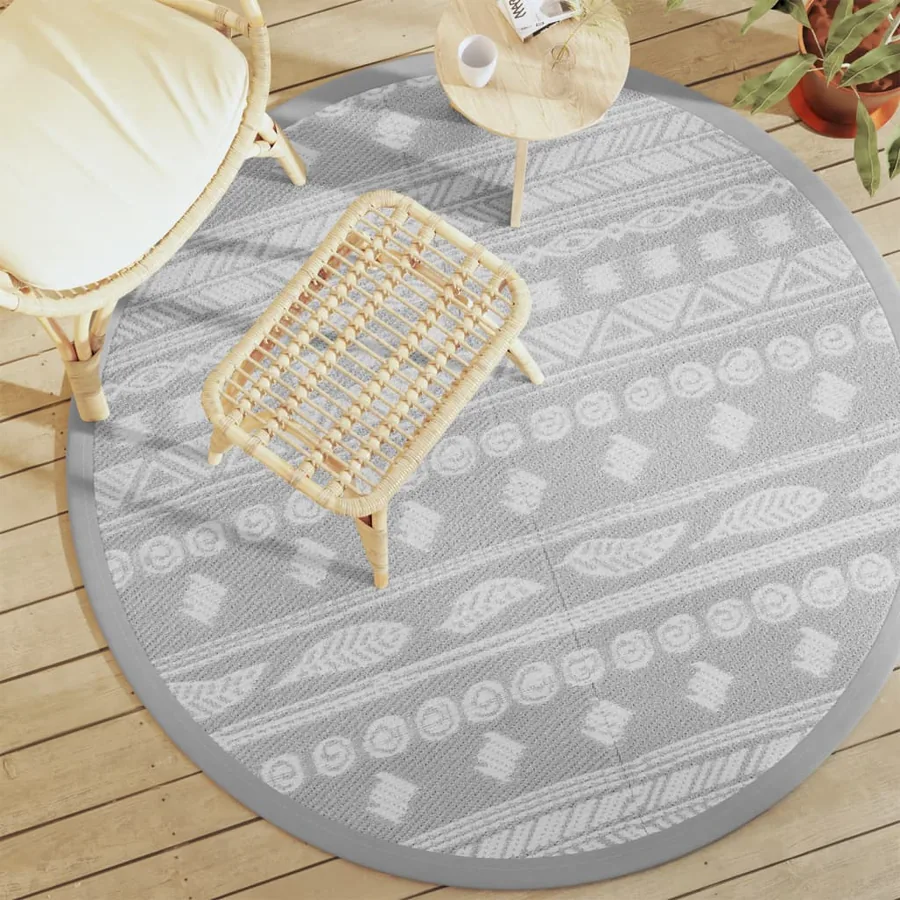 Tapis d'extérieur ARAKIL gris Ø160 cm PP