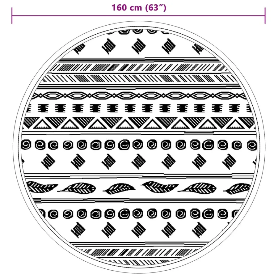 Tapis d'extérieur ARAKIL gris Ø160 cm PP - 6