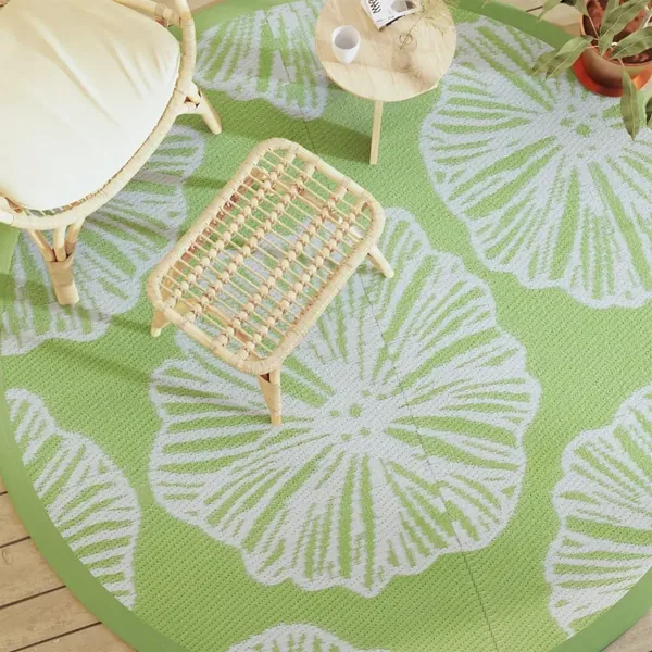 Tapis d'extérieur ARAKIL vert Ø200 cm PP