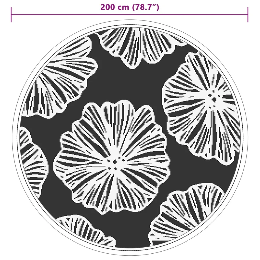 Tapis d'extérieur ARAKIL vert Ø200 cm PP - 6