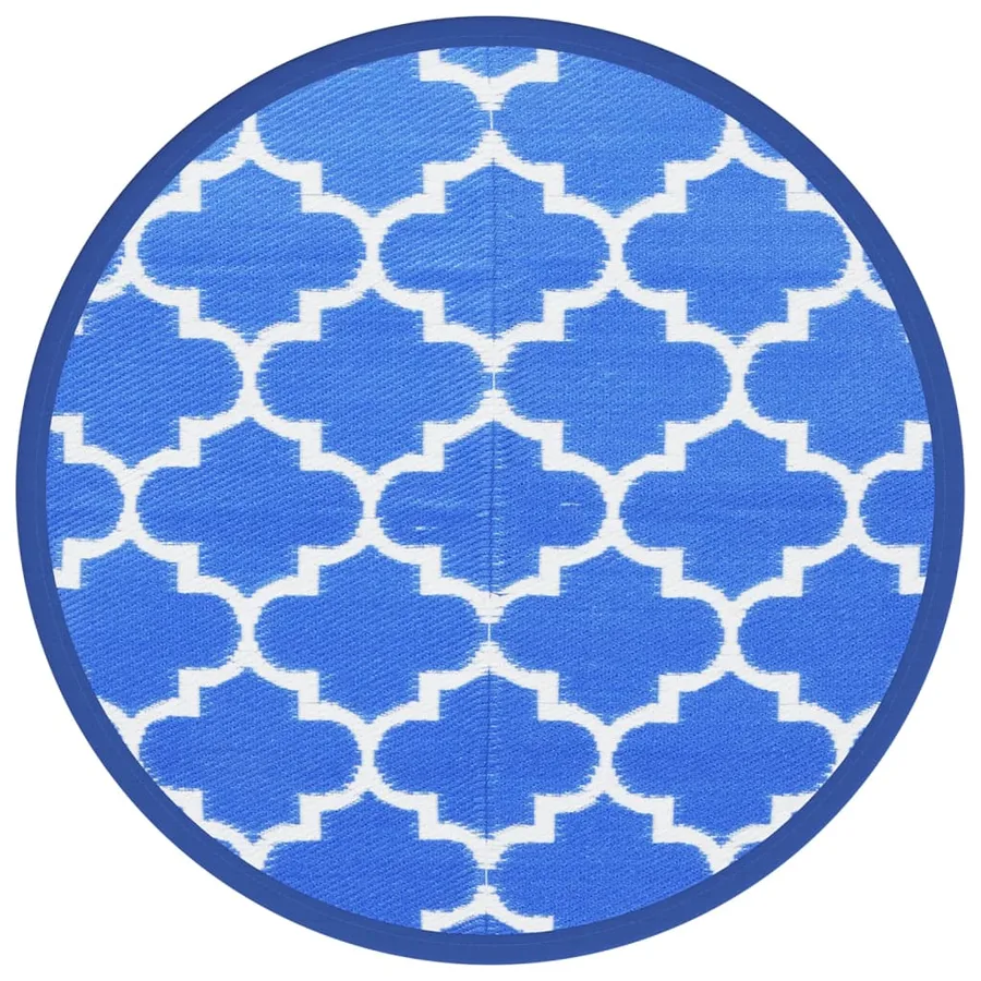 Tapis d'extérieur ARAKIL bleu Ø120 cm PP - 2