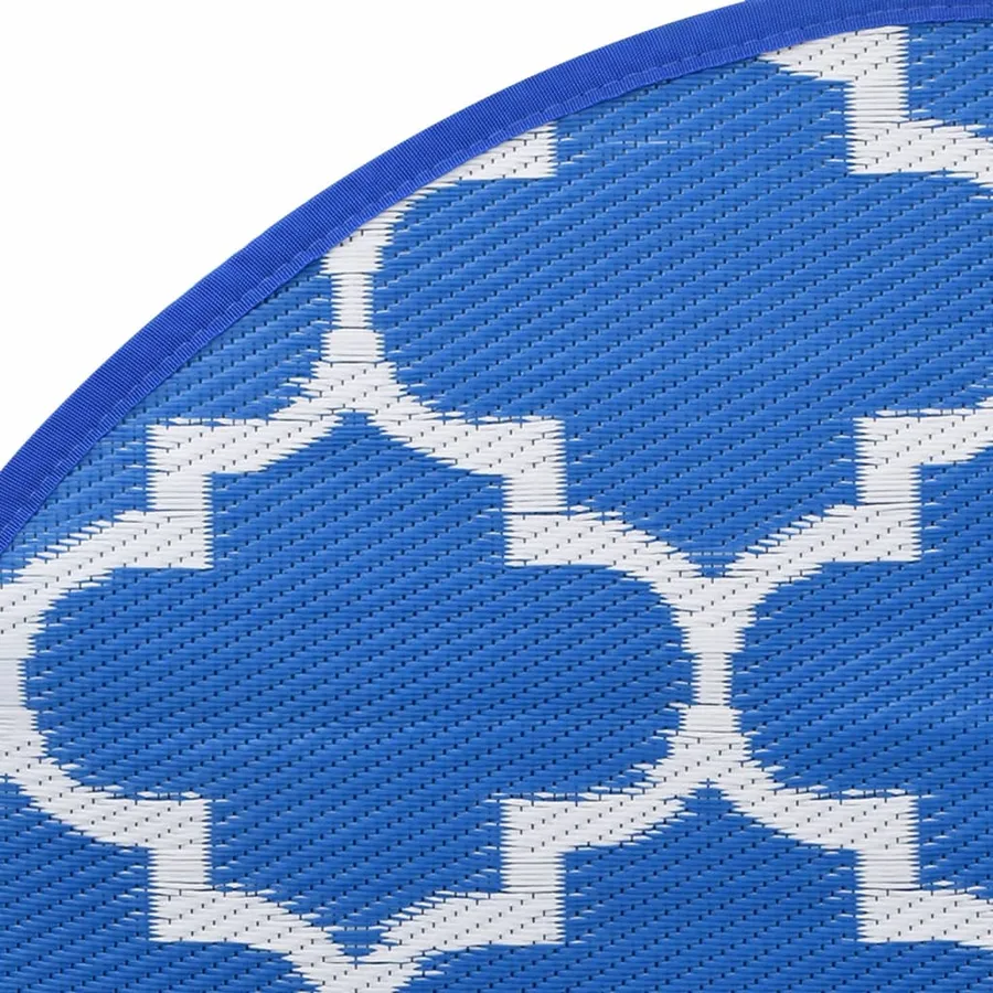 Tapis d'extérieur ARAKIL bleu Ø120 cm PP - 5