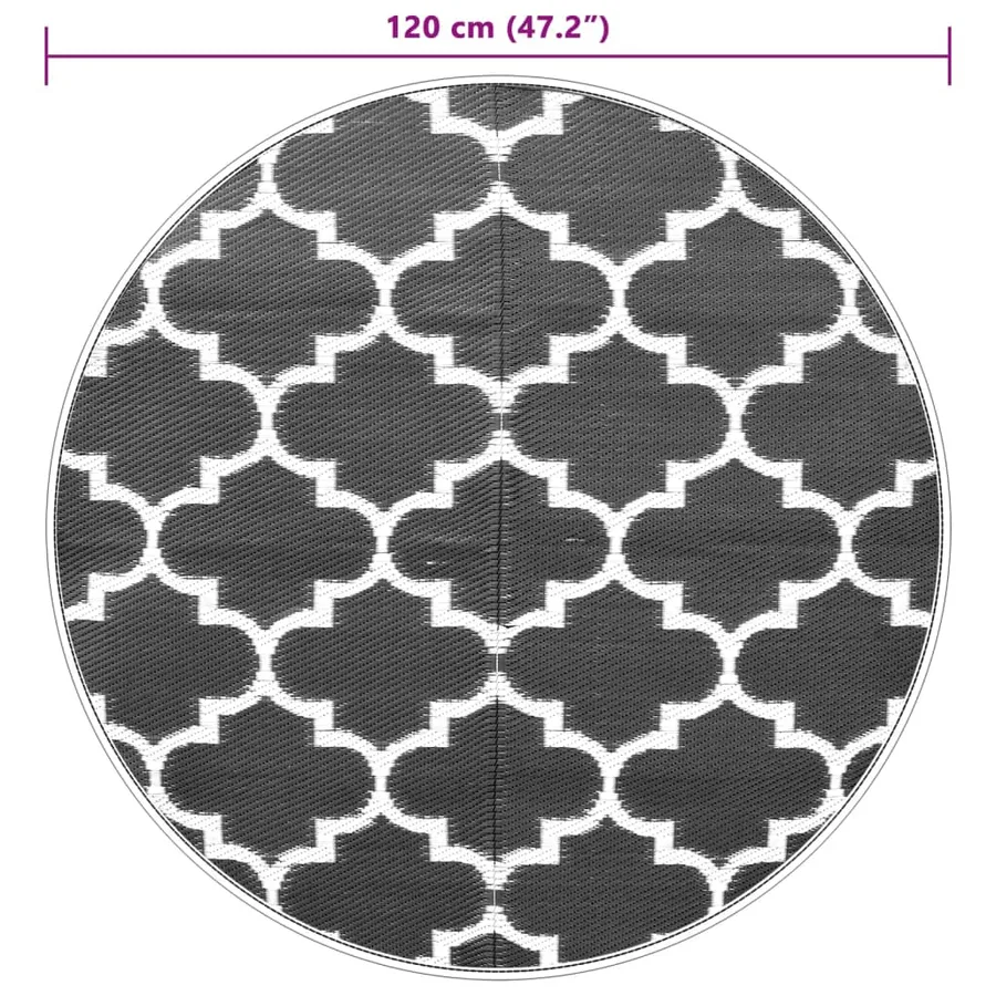 Tapis d'extérieur ARAKIL bleu Ø120 cm PP - 6