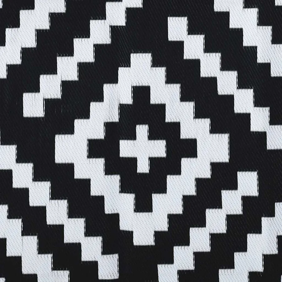 Tapis d'extérieur ARAKIL Blanc et noir 160x230 cm PP - 6