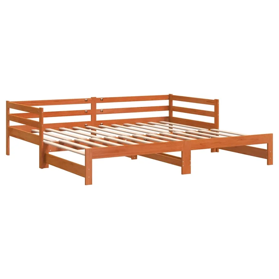 Lit de jour et lit gigogne sans matelas 80x200 cm bois massif - 3
