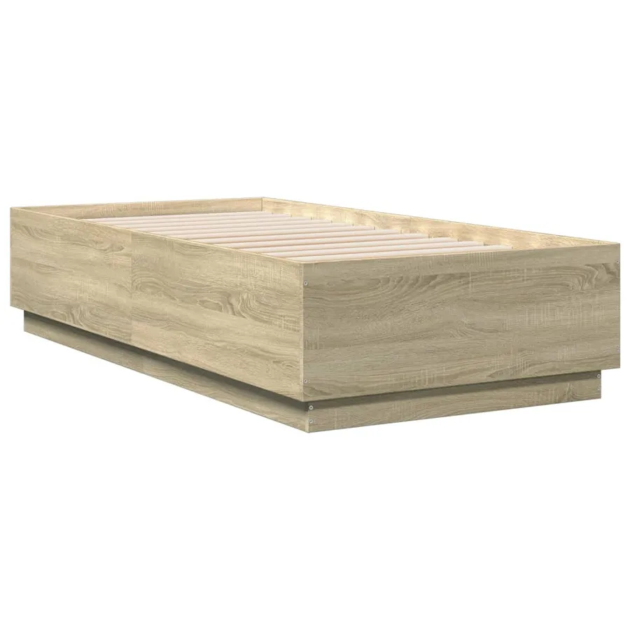 Cadre de lit avec LED sans matelas chêne sonoma 90x190 cm - 3