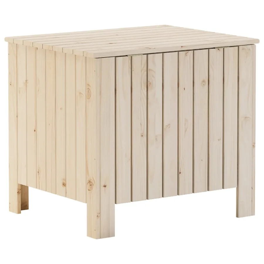 Boîte de rangement avec couvercle RANA bois massif de pin - 6