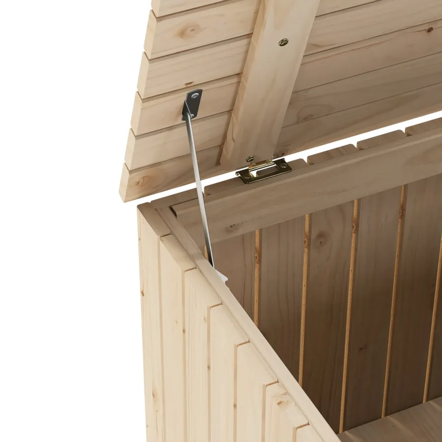 Boîte de rangement avec couvercle RANA bois massif de pin - 8