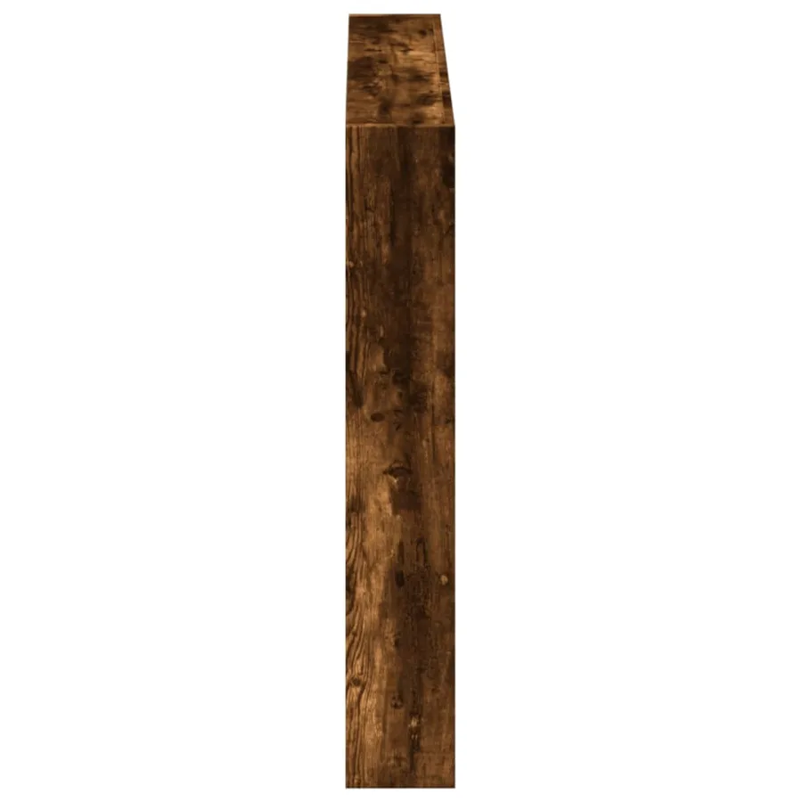 Armoire tête de lit avec LED chêne fumé 120x17x102 cm - 7