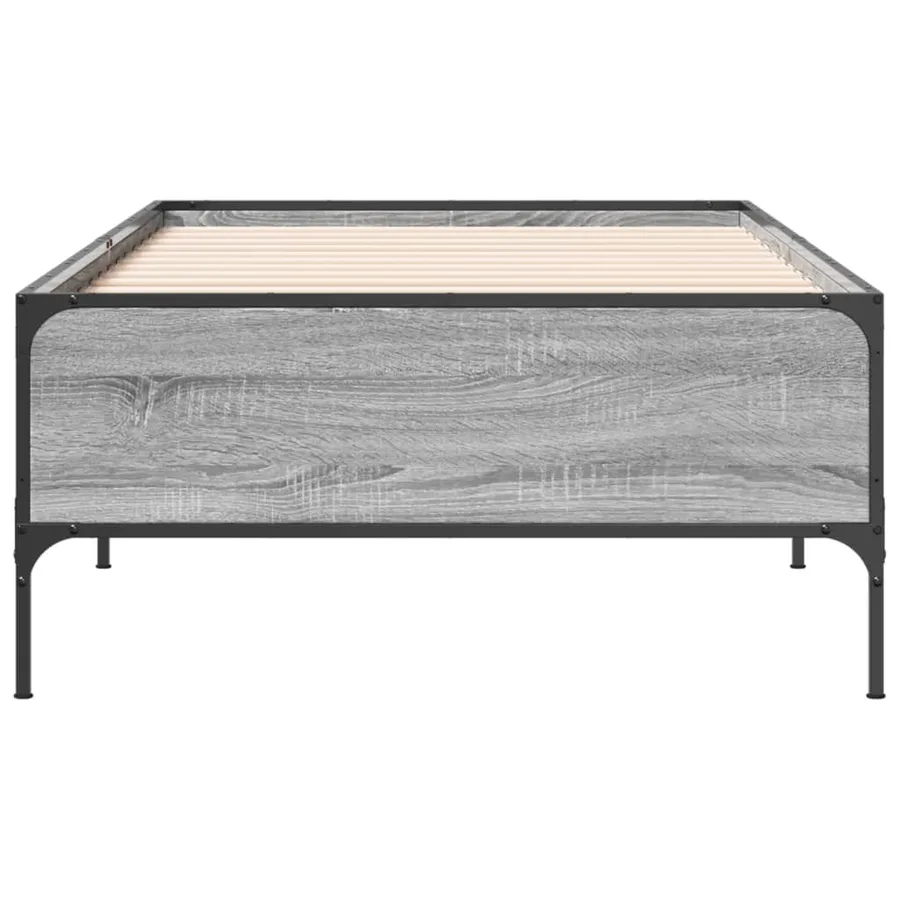 Cadre de lit sans matelas sonoma gris 90x200 cm - 4