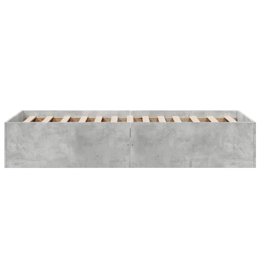 Cadre de lit sans matelas gris béton 75x190 cm - 5