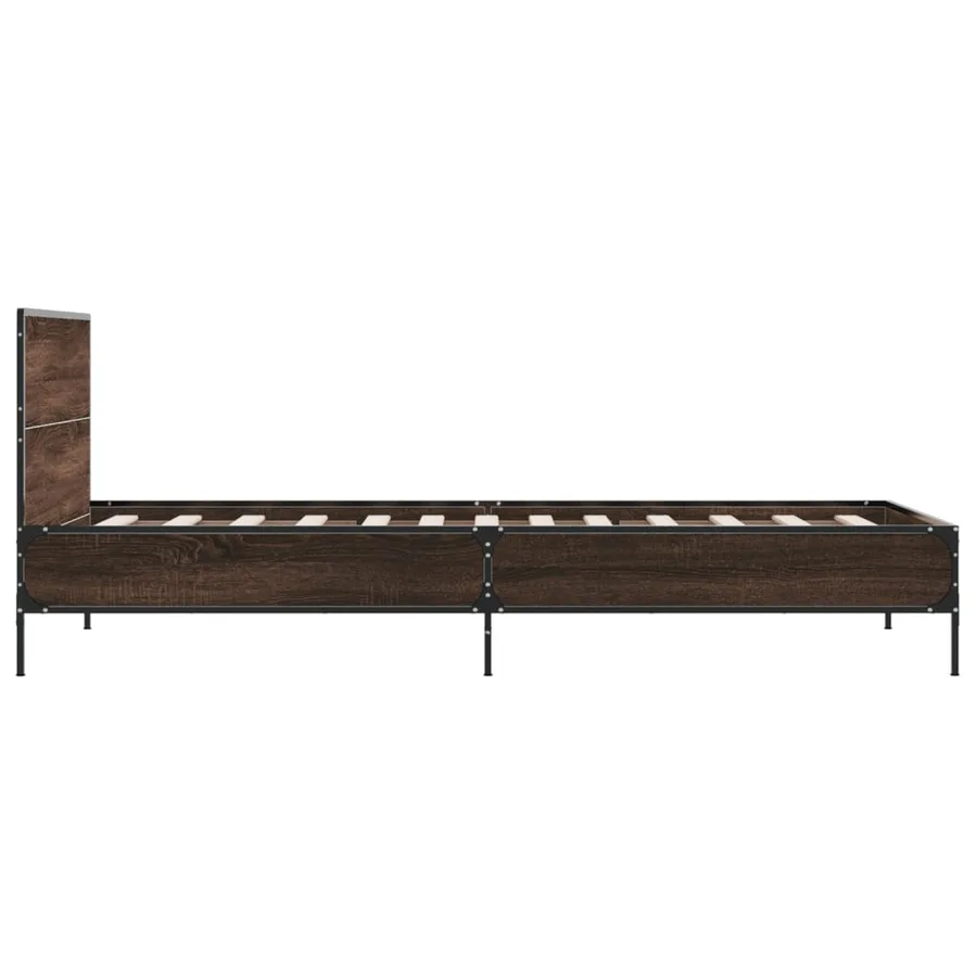 Cadre de lit sans matelas chêne marron 90x190 cm - 5