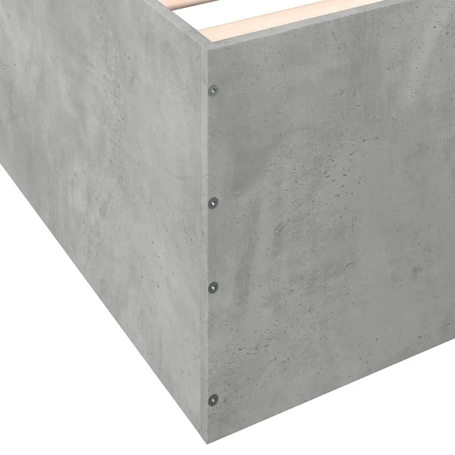 Cadre de lit sans matelas gris béton 120x190 cm - 8