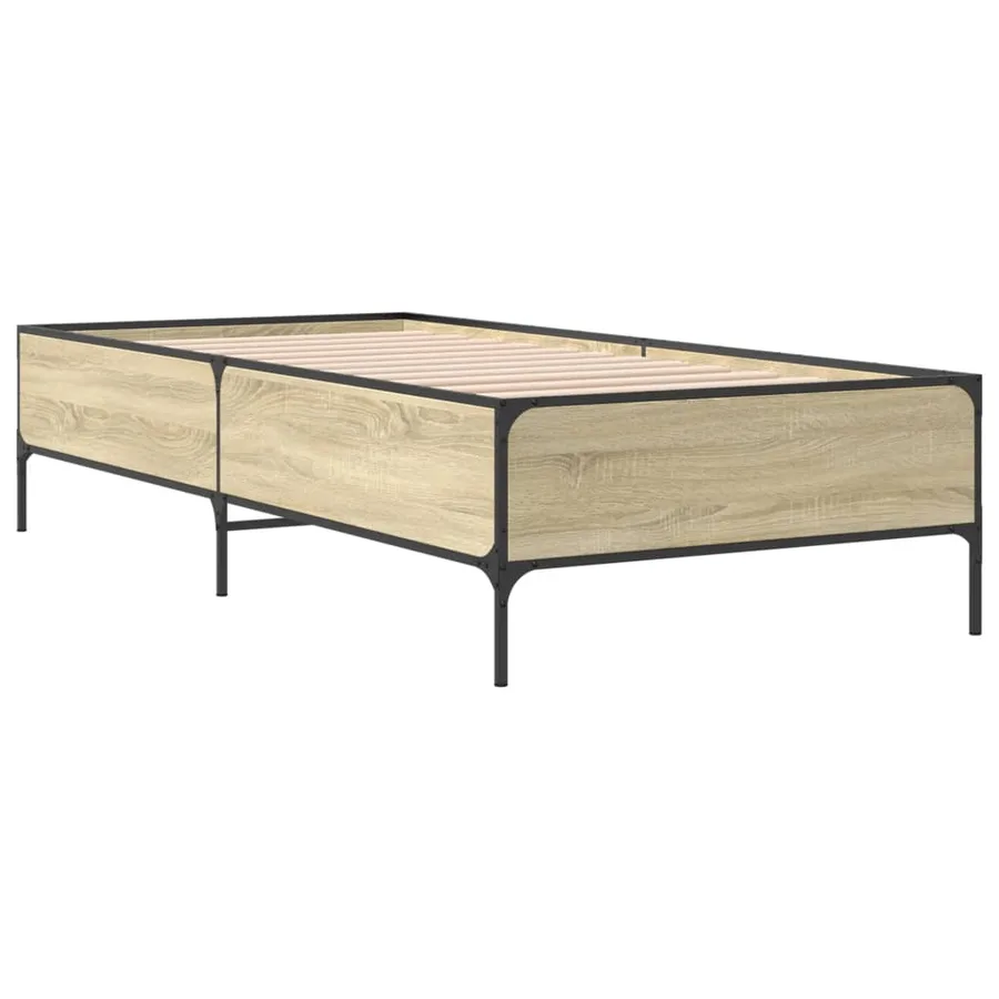 Cadre de lit sans matelas chêne sonoma 100x200 cm - 3