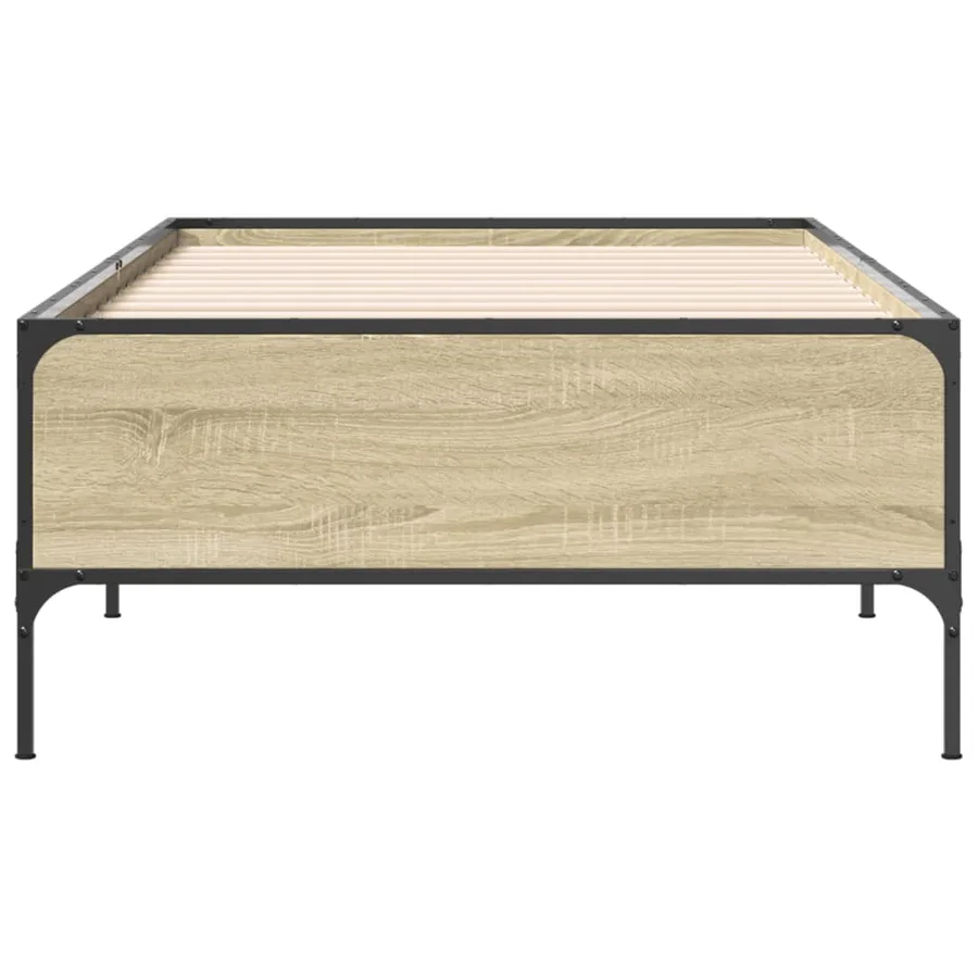 Cadre de lit sans matelas chêne sonoma 100x200 cm - 4