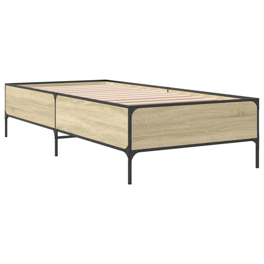 Cadre de lit sans matelas chêne sonoma 100x200 cm - 6