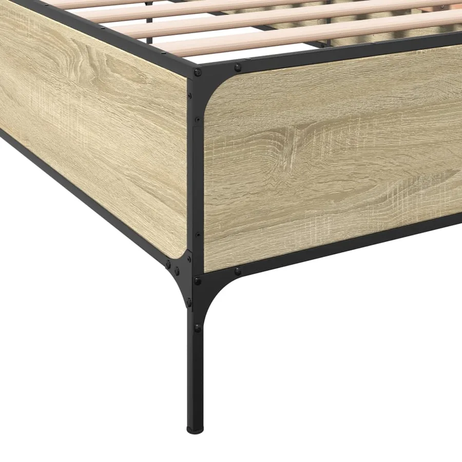 Cadre de lit sans matelas chêne sonoma 100x200 cm - 7