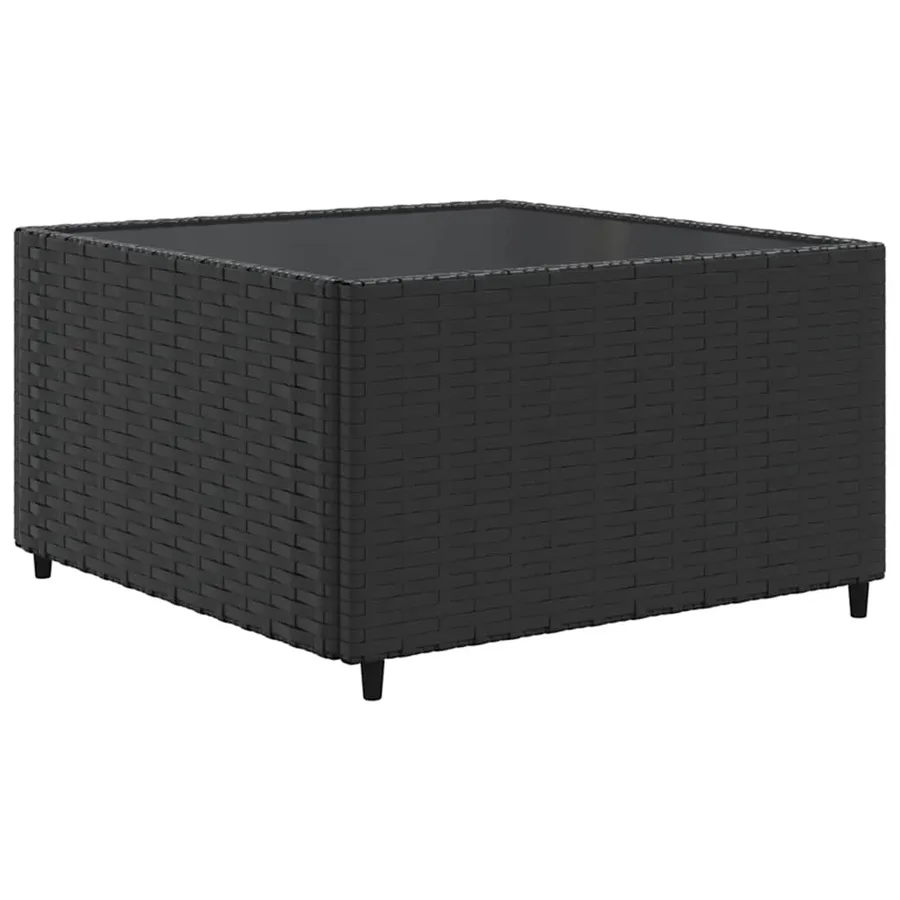 Salon de jardin 6 pcs avec coussins Noir Résine tressée - 5