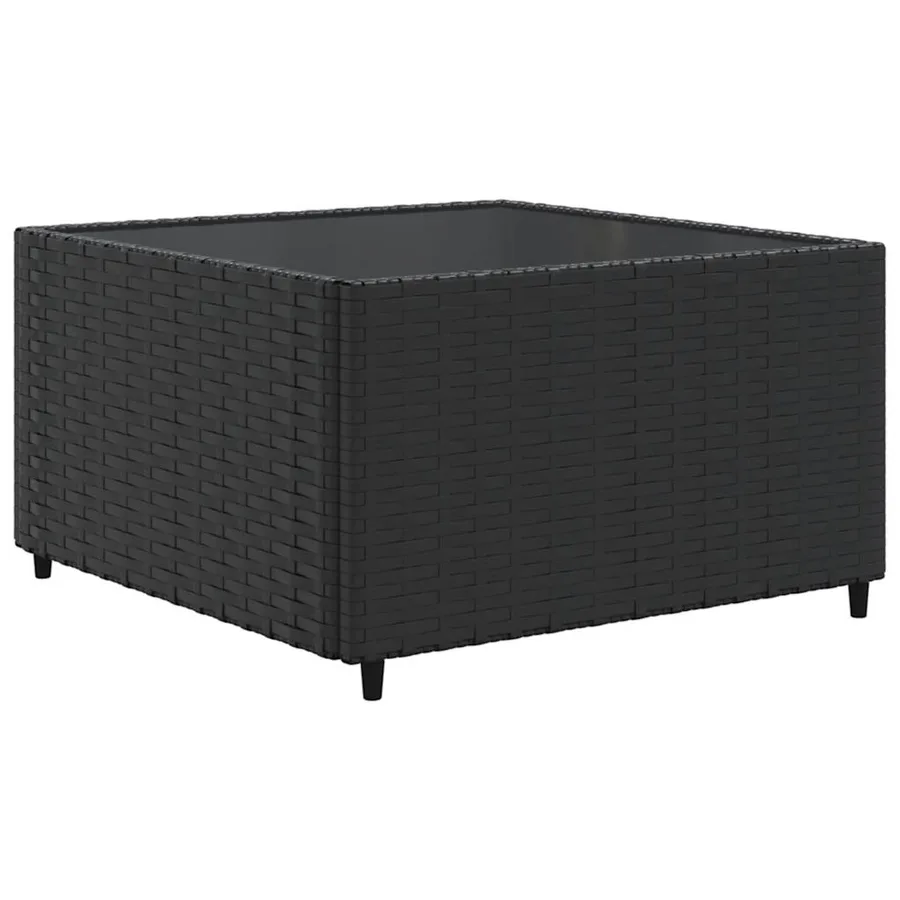 Salon de jardin 7 pcs avec coussins Noir Résine tressée 63 x 63 x 57,5 cm - 48,9 kg - 5