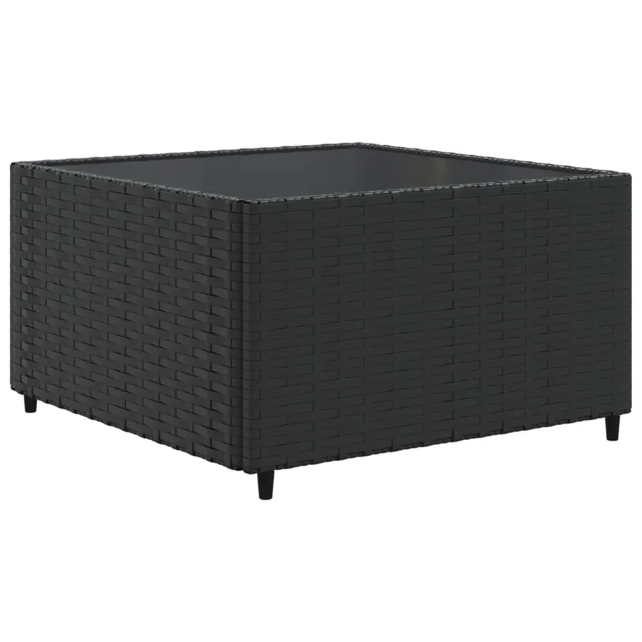Salon de jardin 6 pcs avec coussins Noir Résine tressée - 3