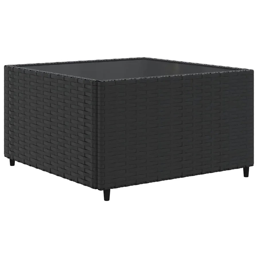 Salon de jardin 6 pcs avec coussins Noir Résine tressée - 5
