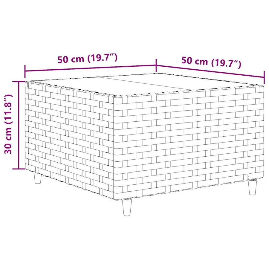 Salon de jardin 6 pcs avec coussins Gris Résine tressée - 13