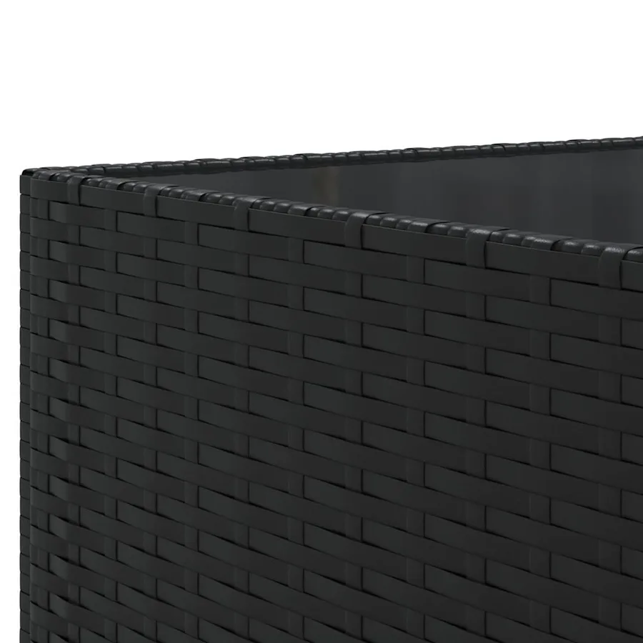 Salon de jardin 6 pcs avec coussins Noir Résine tressée - 9