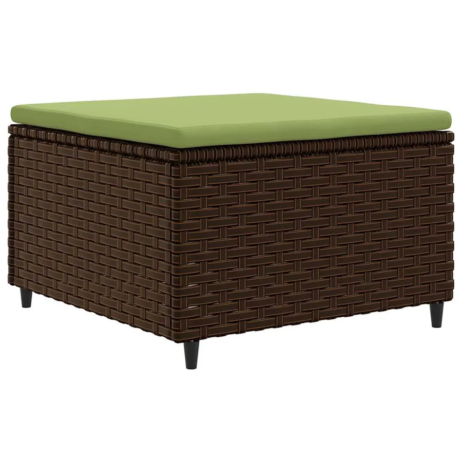 Salon de jardin 4 pcs avec coussins Marron Résine tressée - 4