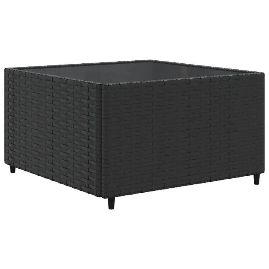 Salon de jardin 6 pcs avec coussins Noir Résine tressée - 5
