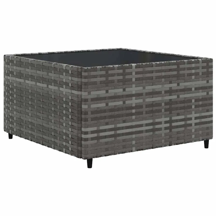 Salon de jardin 8 pcs avec coussins Gris Résine tressée - 6