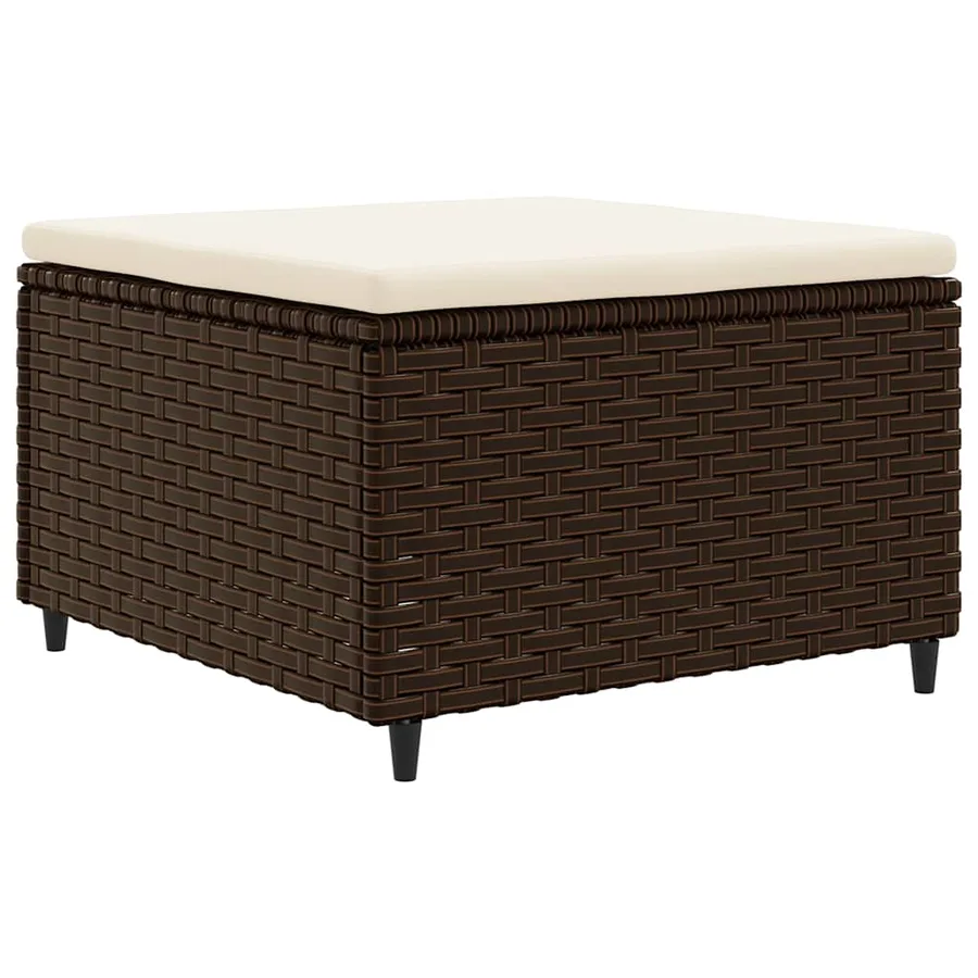 Salon de jardin 6 pcs avec coussins Marron Résine tressée - 5