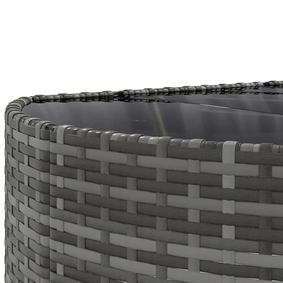 Salon de jardin 8 pcs avec coussins gris résine tressée - 8