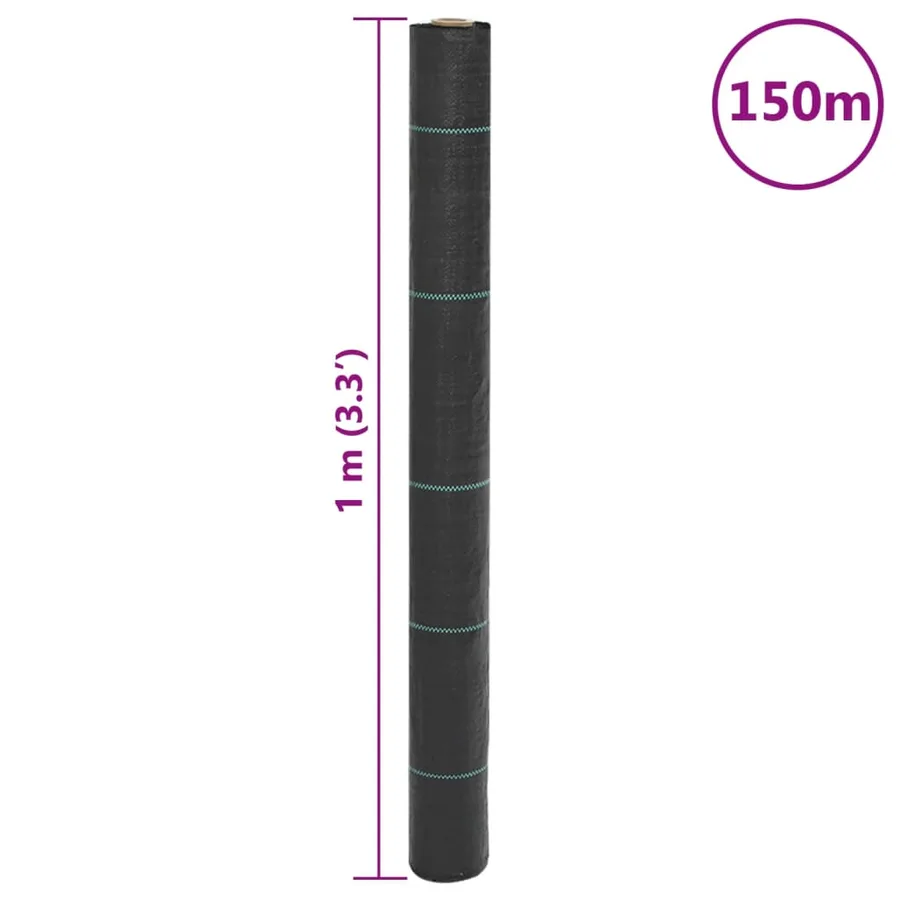 Membrane anti-mauvaises herbes noir 1x150 m PP - 8