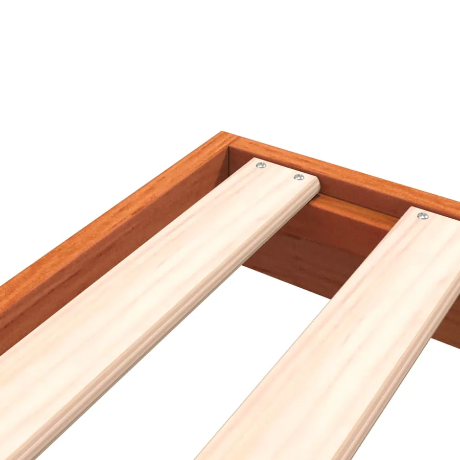 Cadre de lit sans matelas cire marron 120x190cm bois pin massif - 8