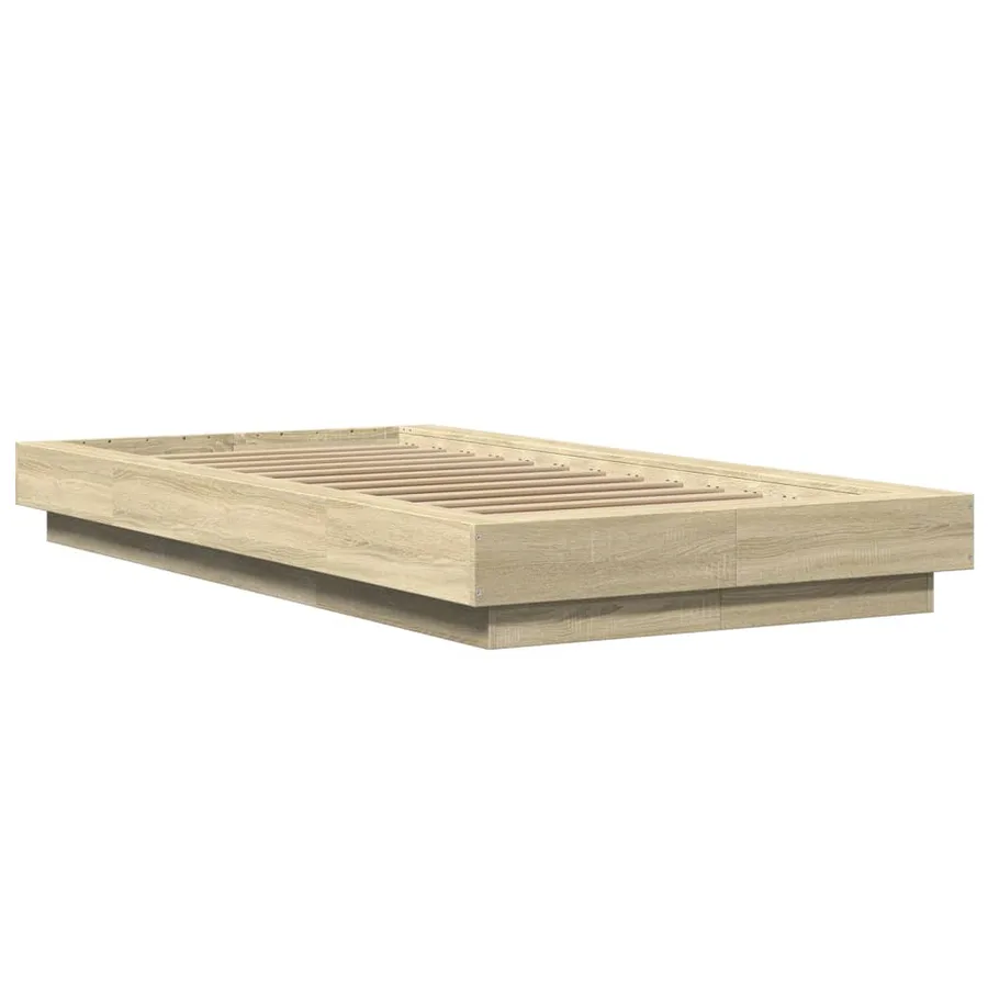 Cadre de lit sans matelas chêne sonoma 90x190 cm - 3