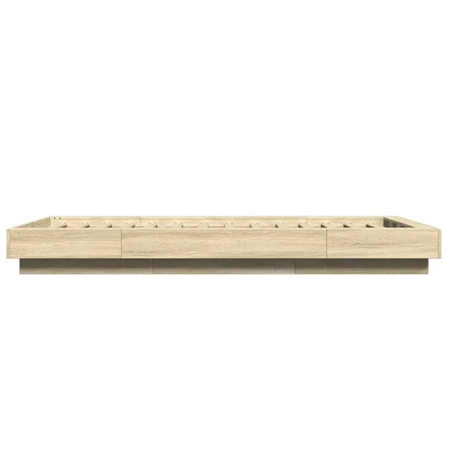 Cadre de lit sans matelas chêne sonoma 90x190 cm - 5