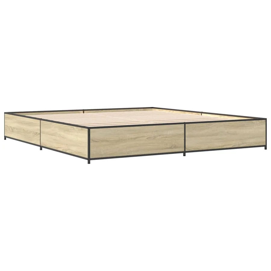 Cadre de lit sans matelas chêne sonoma 200x200 cm - 3