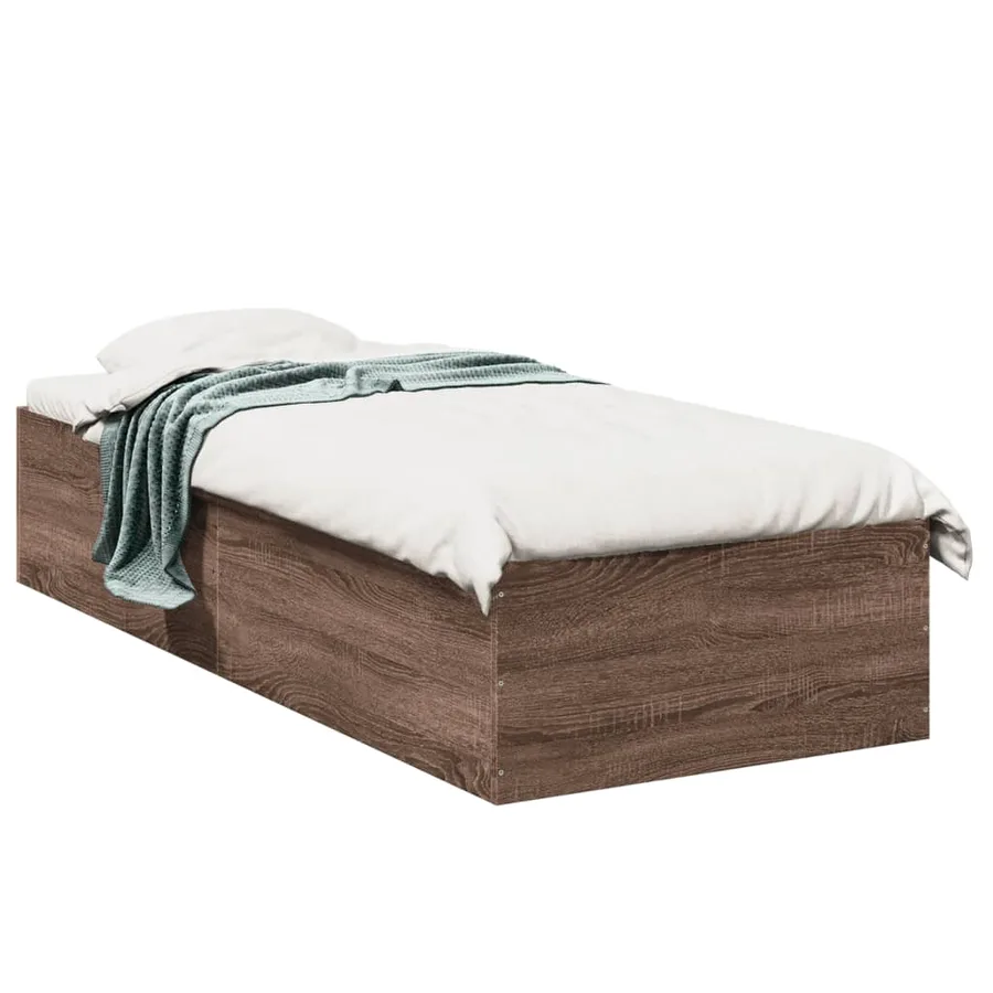 Cadre de lit sans matelas chêne marron 100x200 cm - 2
