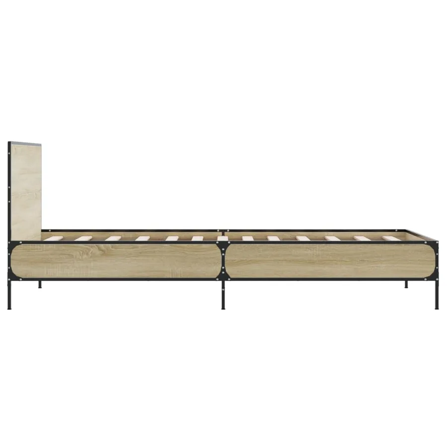 Cadre de lit sans matelas chêne sonoma 90x200 cm - 5
