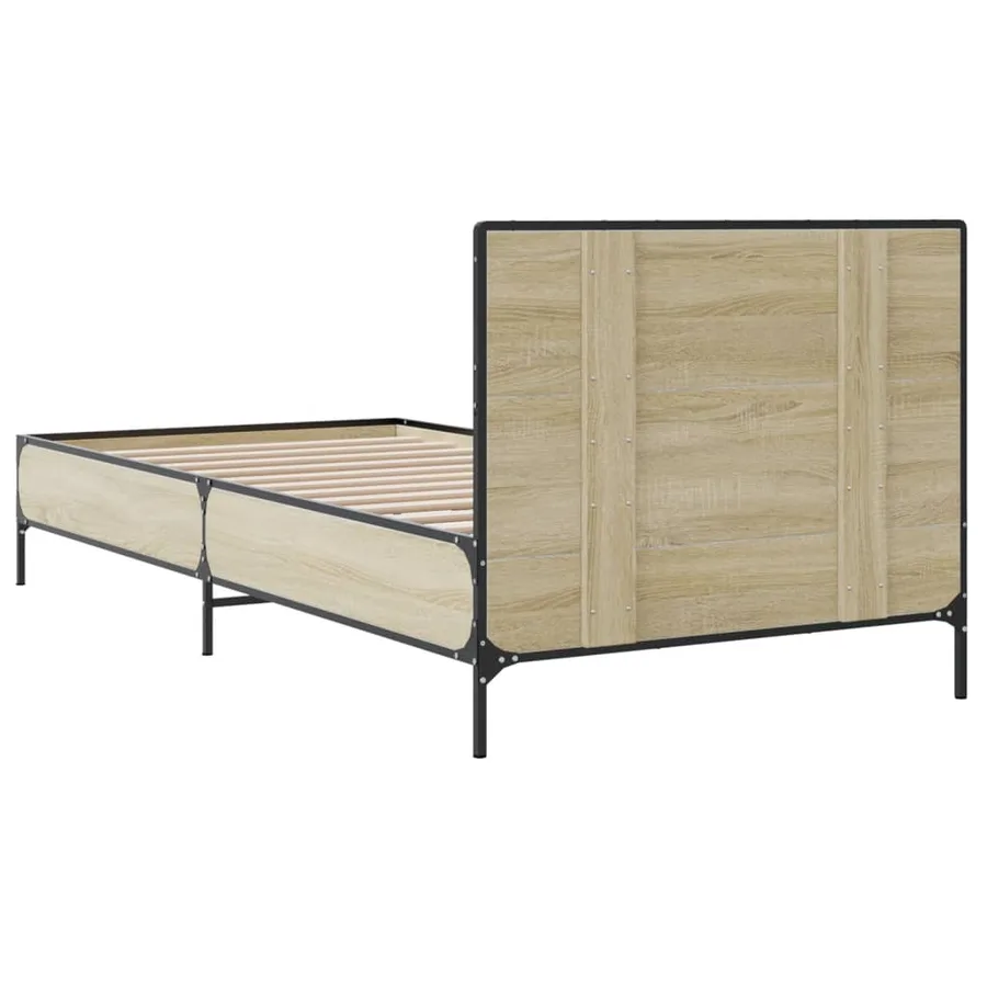 Cadre de lit sans matelas chêne sonoma 90x200 cm - 6