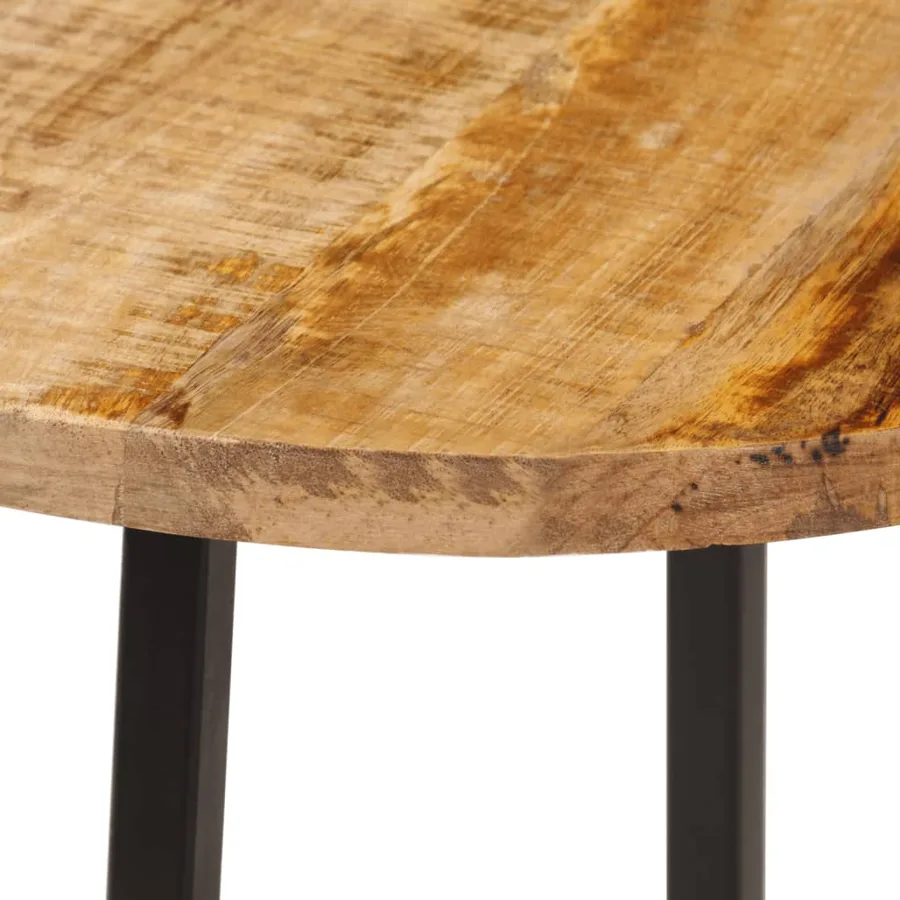 Table basse 35x35x45 cm bois de manguier solide et fer - 5