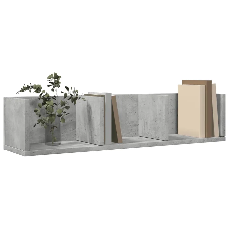 Armoires murales 2pcs gris béton 75x18x16,5cm bois d'ingénierie - 4