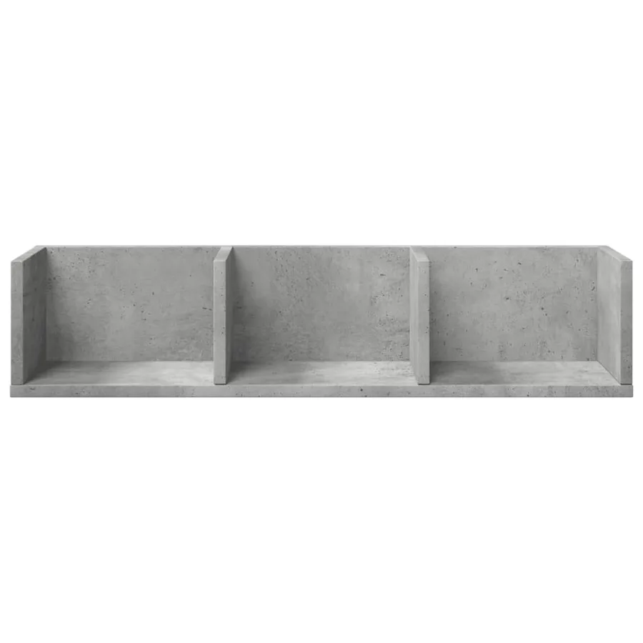 Armoires murales 2pcs gris béton 75x18x16,5cm bois d'ingénierie - 5