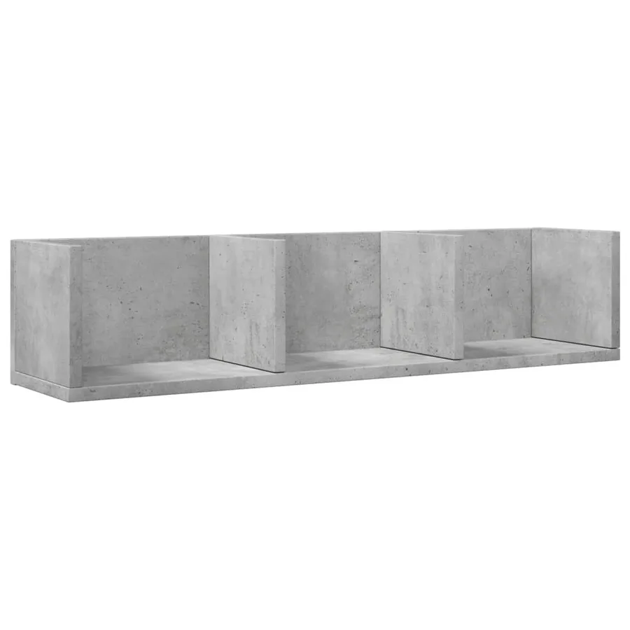 Armoires murales 2pcs gris béton 75x18x16,5cm bois d'ingénierie - 6