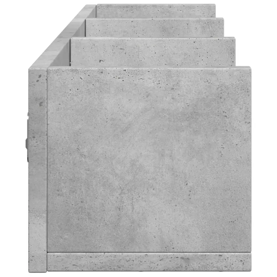 Armoires murales 2pcs gris béton 75x18x16,5cm bois d'ingénierie - 7