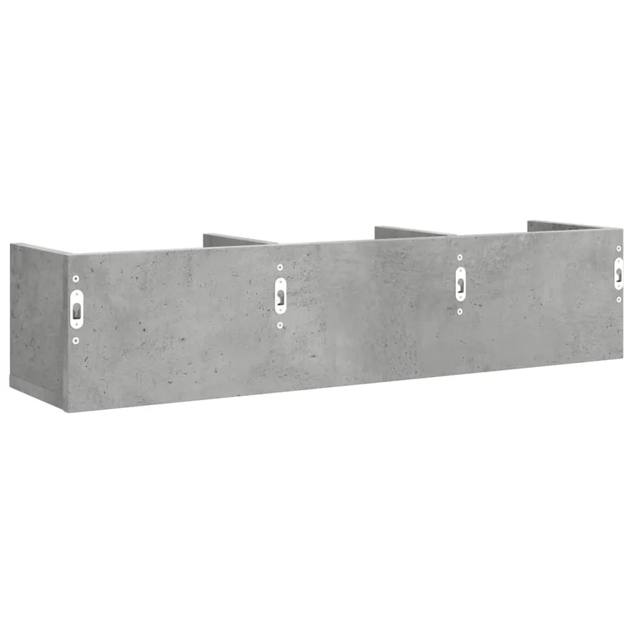Armoires murales 2pcs gris béton 75x18x16,5cm bois d'ingénierie - 8